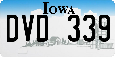 IA license plate DVD339