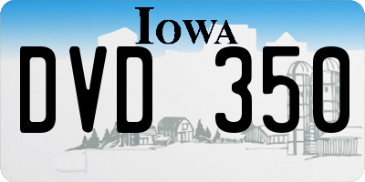 IA license plate DVD350