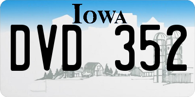 IA license plate DVD352