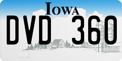 IA license plate DVD360