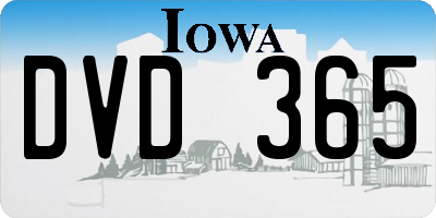 IA license plate DVD365