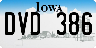 IA license plate DVD386