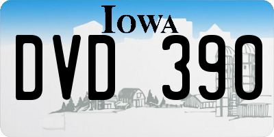 IA license plate DVD390