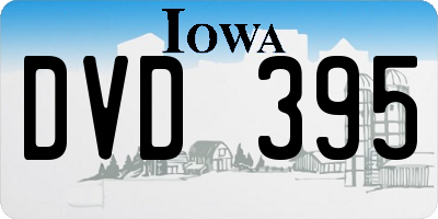 IA license plate DVD395