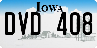 IA license plate DVD408