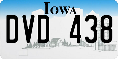 IA license plate DVD438