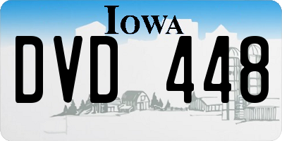 IA license plate DVD448
