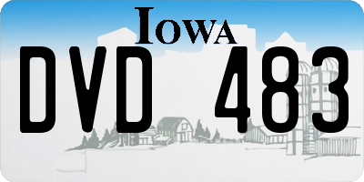 IA license plate DVD483