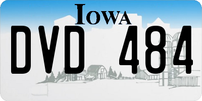 IA license plate DVD484