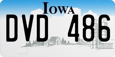 IA license plate DVD486