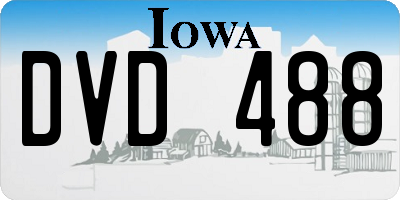 IA license plate DVD488