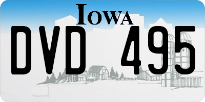 IA license plate DVD495