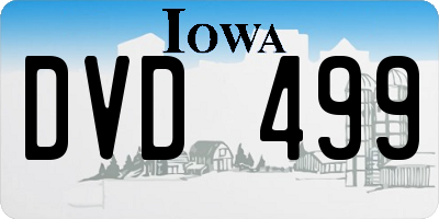 IA license plate DVD499