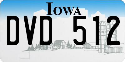 IA license plate DVD512