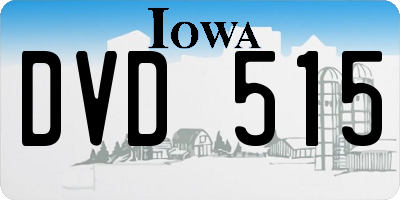 IA license plate DVD515