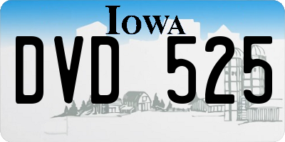 IA license plate DVD525