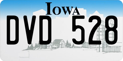 IA license plate DVD528