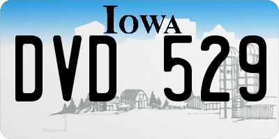 IA license plate DVD529