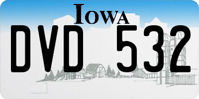 IA license plate DVD532