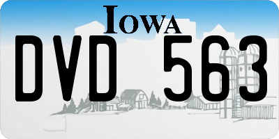 IA license plate DVD563