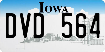 IA license plate DVD564