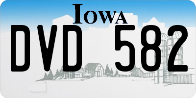 IA license plate DVD582