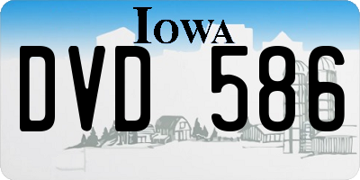 IA license plate DVD586