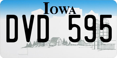 IA license plate DVD595