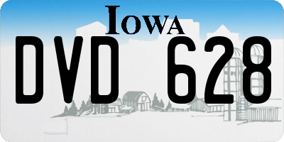 IA license plate DVD628