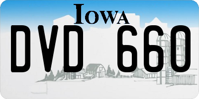 IA license plate DVD660