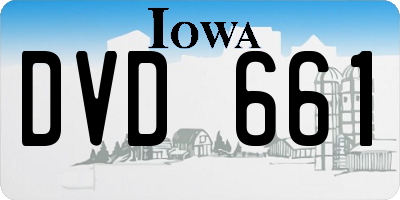 IA license plate DVD661