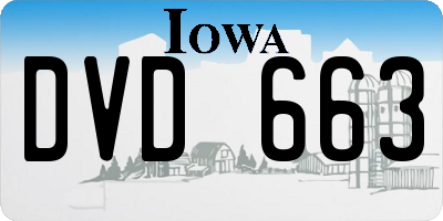 IA license plate DVD663