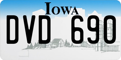 IA license plate DVD690