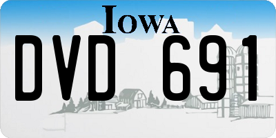IA license plate DVD691