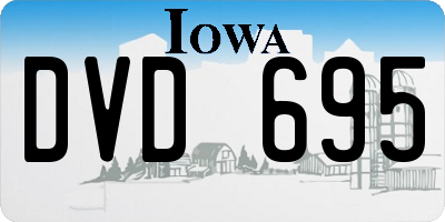 IA license plate DVD695