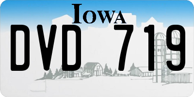 IA license plate DVD719