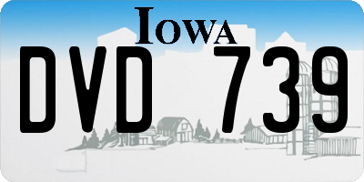 IA license plate DVD739