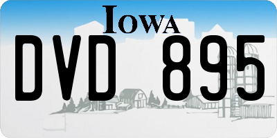 IA license plate DVD895
