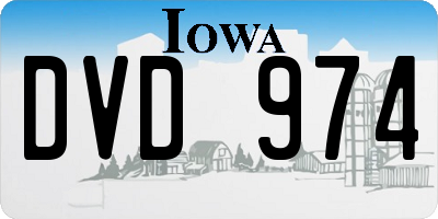 IA license plate DVD974