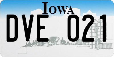 IA license plate DVE021