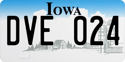 IA license plate DVE024
