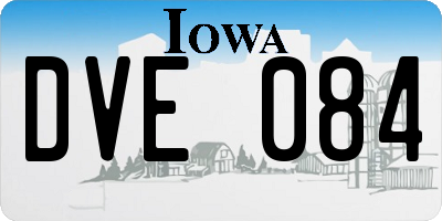 IA license plate DVE084