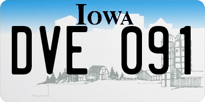 IA license plate DVE091