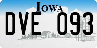 IA license plate DVE093