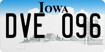 IA license plate DVE096