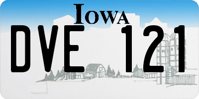 IA license plate DVE121