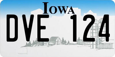 IA license plate DVE124