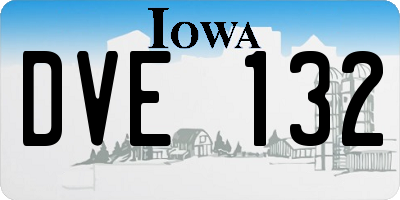 IA license plate DVE132