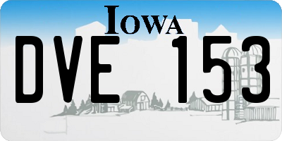 IA license plate DVE153