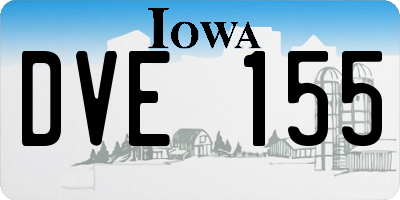 IA license plate DVE155